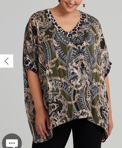 Taking shape plus size L polyester dolman sleeve Animalia top