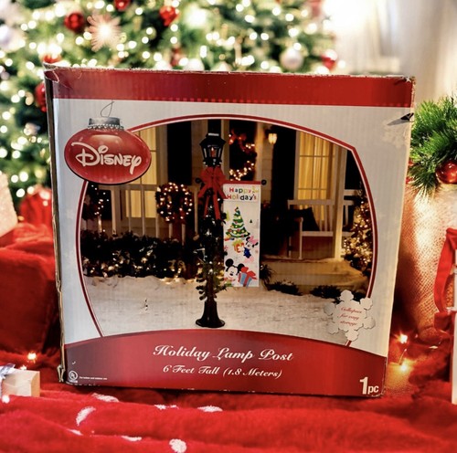 Disney 2010 Gemmy Holiday Weihnachtsbeleuchtung Laternenmast mit Banner 6 Fuß OVP - Bild 15 von 24