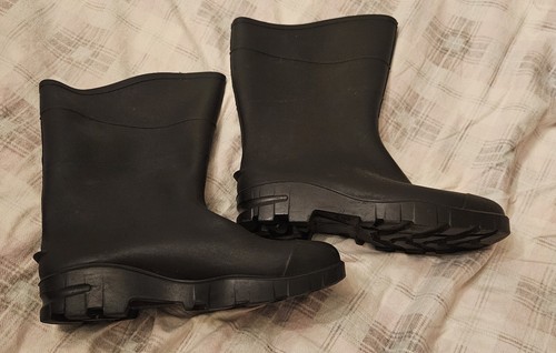 PRO-SAFE Unisex Mens 1 1 womens 13 Work Boot Black, PVC Upper 12 " Heavyduty EUC - Picture 1 of 9