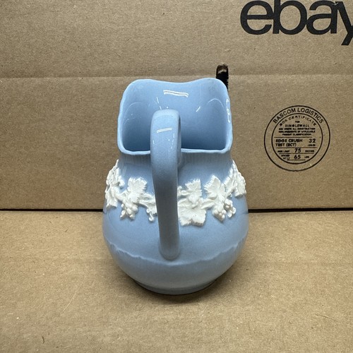 Wedgwood Queensware Cream Trim Embossed Lavender Blue Shell Edge Creamer. 4.5” - Picture 2 of 8