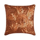 Pillow Cover, Copper Pillow Cover 16x16 inch (40x40 cm) Casual Sofa Pillow, C...