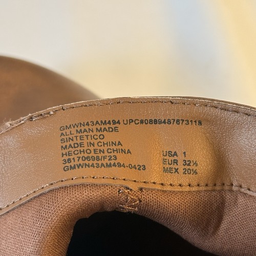 Children Wonder Nation Shoes/Boots Child Size 1 NEW Easy On/Off Chestnut Color - Picture 4 of 13