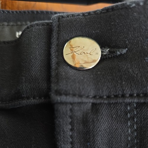 Karl Lagerfeld Black Skinny Stretch Jeans Size 10/12? L31 Excellent - Picture 5 of 11