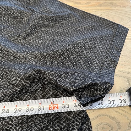 Synrgy Black Geometric Short Sleeve Shirt Mens 5XL Button Up Cotton - Picture 8 of 18