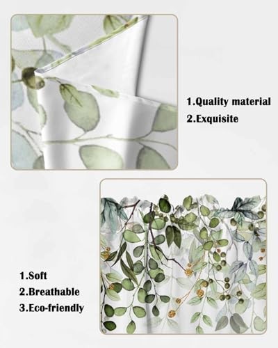 Swag Curtain Valances Eucalyptus 28"W x 36"L (Pack of 2) Eucalyptus-green Leaf - Bild 5 von 6