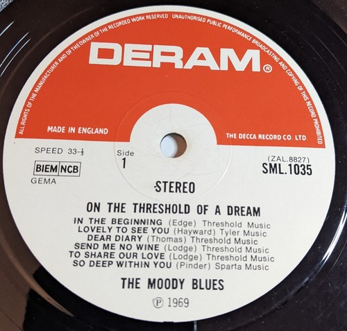 The Moody Blues On The Threshold Of A Dream Gatefold Record Album Year 1969 UK - Imagen 8 de 20