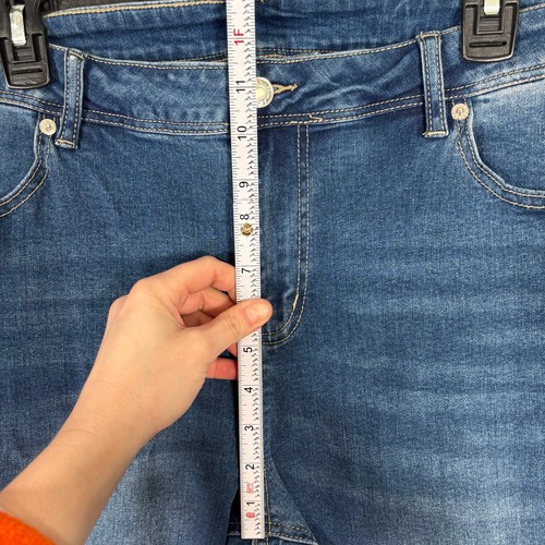 Jeans Damen XL Wide Leg Baggy Loose High Rise Stretch Distressed Faded 34 x 33 - Bild 5 von 10