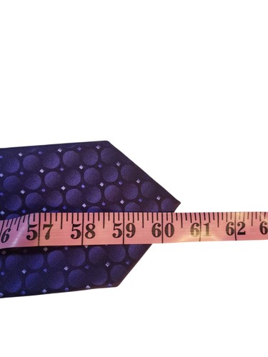 Claiborne Neck Tie Necktie Designer Purple Geometric Business Casual Church - Picture 10 of 12
