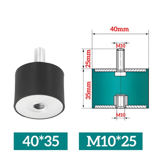 Gummipuffer Typ B Silentblock Schwingungsdämpfer Gummi-Metall-Puffer M3 bis M20 - Bild 53 von 95