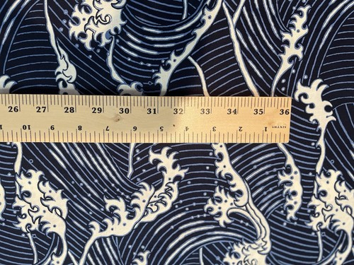 Tela Alexander Henry 1 yarda índigo West Waves azul - Imagen 6 de 6