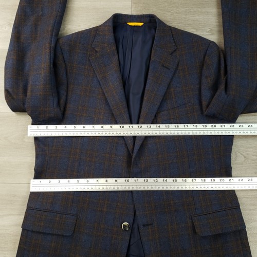Hickey Freeman Sport Coat Men's 44R Slim Wool Cashmere 2 Btn Modern Yellow Label - Picture 12 of 16