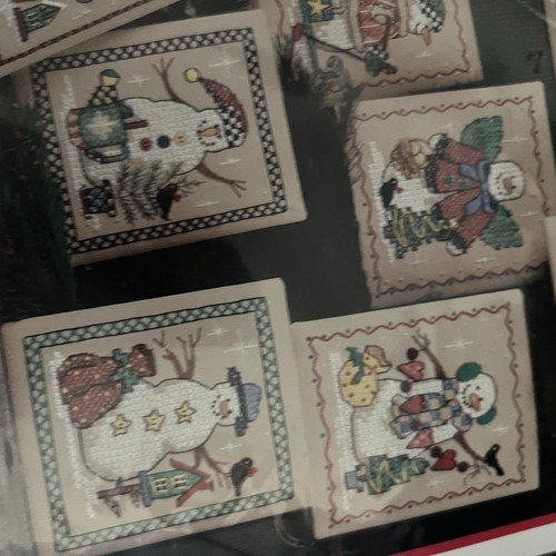 Dimensions Debbie Mumm Christmas Snow Pals Ornaments Cross Stitch Kit - Picture 5 of 8