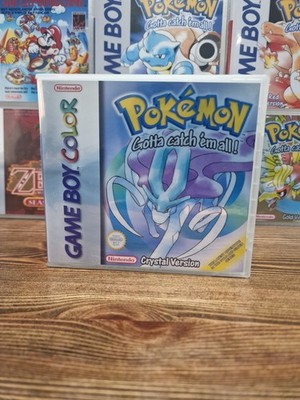 Pokemon Kristall - Ersatz Klar Kunststoff Spiel Hülle / Box für Nintendo Gameboy