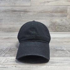 Black Blank Canvas Cap Hat Adult Mens Adjustable StrapBack Outdoor Wear