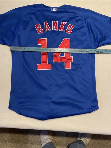 Chicago Cubs Ernie Banks 14 Baseball Jersey SEWN  Majestic Mens Size XL (50) - Picture 7 of 10