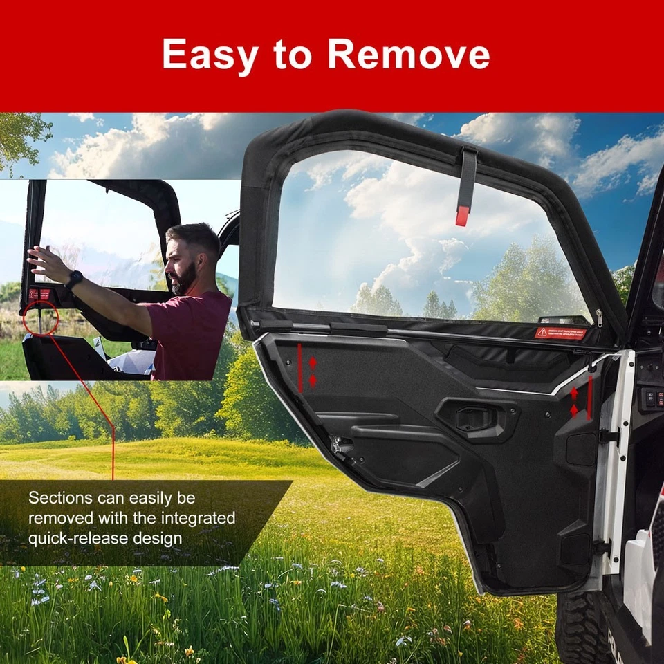 Tusk Soft Upper Doors fits Polaris General 1000 EPS 2016-2021 - Image 4 of 4