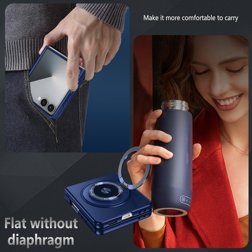 360° Rotating Magnetic Ring Holder Slim Hard PC Case for Samsung Galaxy Z Flip 7 - Photo 7 sur 14