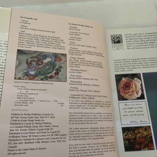 Donna Koolers Seasons in Cross-Stitch Designs Pattern  Lynda Burgess Lot 2 Books - Bild 17 von 24