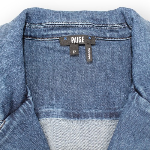 12 PAIGE Mayslie Tuta Dritta Caviglia Denim Janelle Utility Elasticizzata SPEDIZIONE GRATUITA - Foto 5 di 15