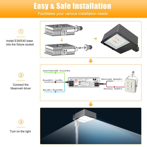LED Retrofit Kit 150W 480V for Parking Lot Stadium Street Shoebox Fixture Light - Picture 11 of 13