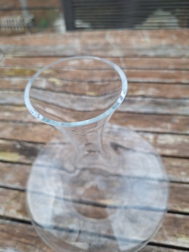 GERMAN WMF CLEAR MODERN GLASS WINE DECANTER 10” T 9” W, OR AWESOME VASE - Picture 2 of 6