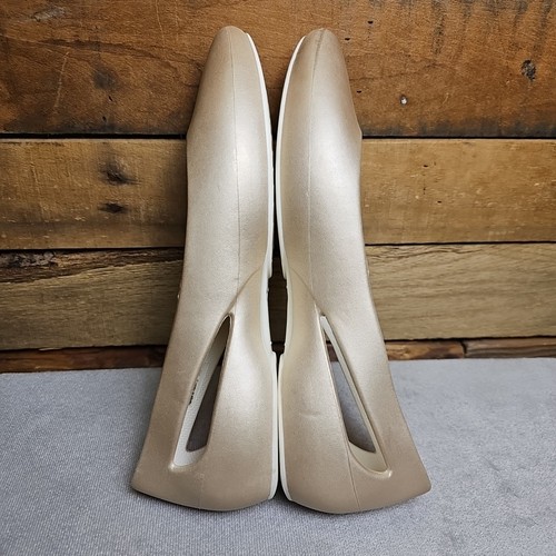 Ballerine CROCS Sloane punta quadrata metallizzate champagne donna taglia 9 - Foto 3 di 5