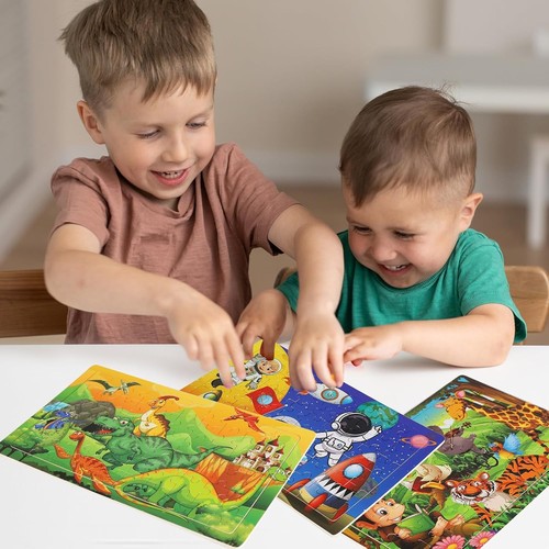 Wooden Puzzles Toys for Kids Ages 4-6, Set of 3 Packs with 60-Piece Wood... - Picture 6 of 7