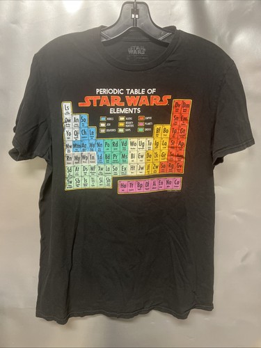 Maglietta Star Wars Tavola Periodica di Star Wars Elementi Nera Divertente Taglia Media - Foto 1 di 12