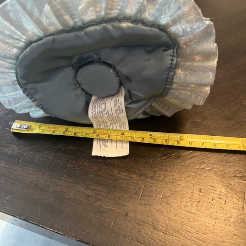 Vintage Victorian Porcelain Doll Head Ornament Blonde Baby Green Hat And Collar - Bild 4 von 5