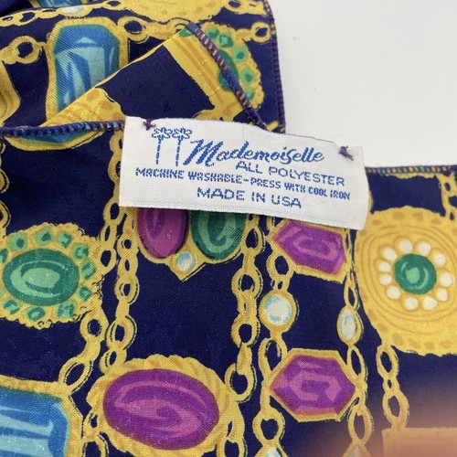 "Collar Mademoiselle Vintage Bufanda Gancho Lazo 8.5x24"" Colores Joya Oro Púrpura" - Imagen 5 de 6