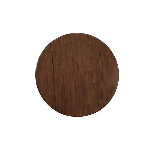 East West Furniture Dublin Wood Dining Table with Pedestal Legs in Walnut - Picture 5 of 6