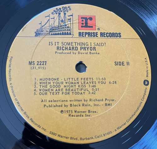 RICHARD PRYOR - Is It Something I Said? LP w/ INNER 1975 Reprise MS2227 * nMINT - Afbeelding 5 van 8