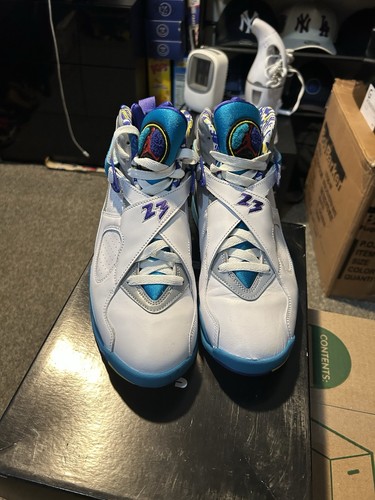 Jordan 8 White Aqua Sz9.5w-8m - Picture 2 of 7