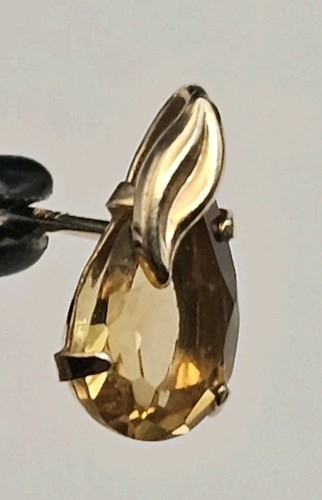 T. Sardelli & Sons 10k Yellow Gold Citrine Single Earring - Picture 10 of 15