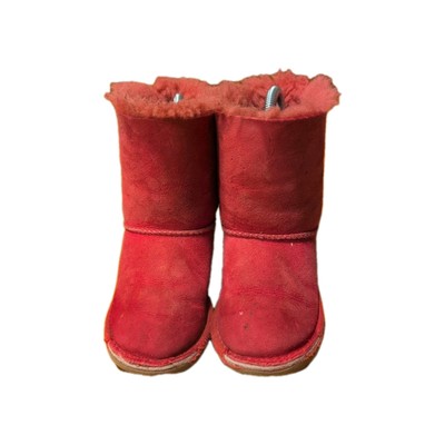 UGG Kids Pink Round Toe Comfort Pull On Winter Snow Boots Size 10