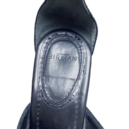 Alexandre Birman Womens Size 7.5 Peggy Suede Watersnake Platform Clog Sandals - Picture 5 of 9