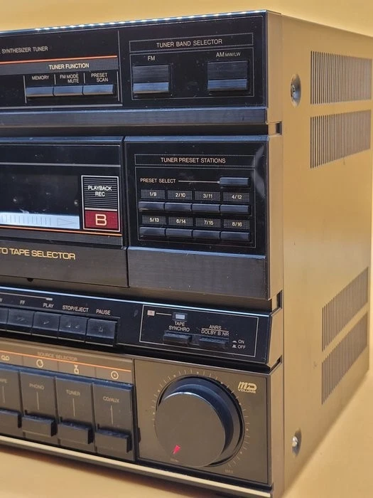 JVC DR-E2LBK Stereo Receiver Double Cassette Deck Digital Synthesizer Tuner HiFi - Bild 3 von 4