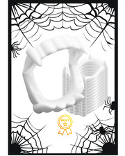 12 Pcs White Fake Vampire Teeth Fangs - Halloween Vampire Plastic Teeth for Kids