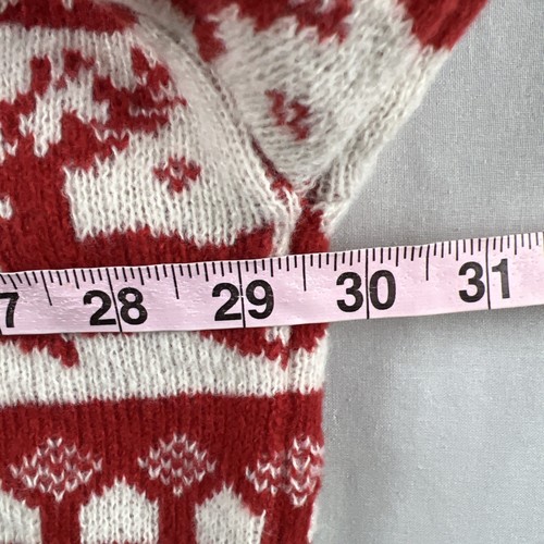 Cárdigan Suéter Navidad Grace & Karma Talla 2X 3X Fair Isle Rojo Reno - Imagen 9 de 11