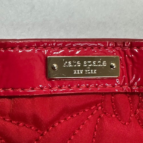 Kate Spade New York Quilted Crossbody Bag Red With Gold Chain Strap - Picture 4 of 16
