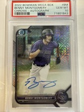 2022 Bowman - Mega Box Chrome Mojo Autographs Benny Montgomery #BMA-BM (AU, RC)