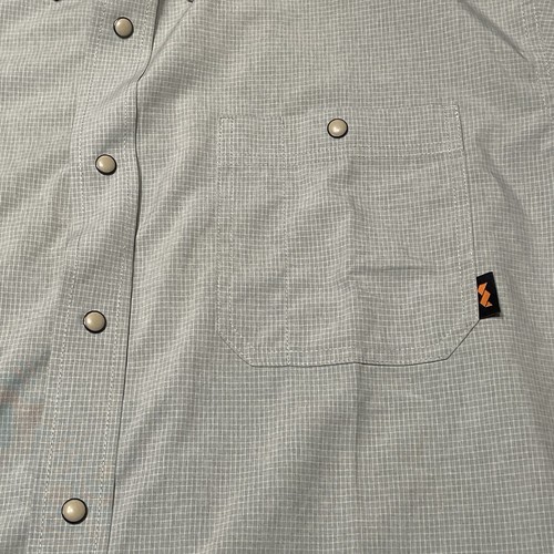 WALLS Pearl Snap Hemd Herren 2XL kariert WorkWear UPF 50+ Sonne hellblau - Bild 2 von 12