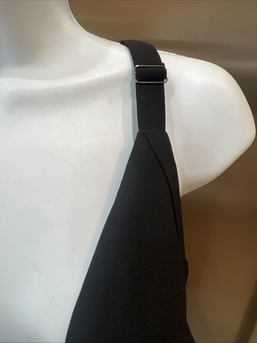 ADELYN RAE JUMPSUIT CLASSIC  BLACK NWT Sz S BUST 34 FRONT POCKETS DETAILED FRONT - Picture 8 of 12