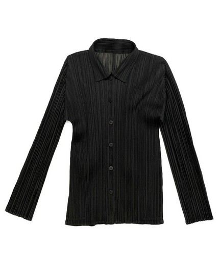 Cárdigan plisado Please negro Pp41-Jj104 para mujer talla 3 pliegues