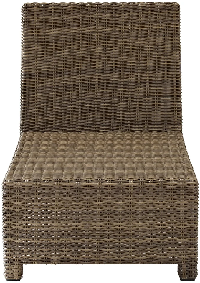 Silla seccional exterior sin brazos Bradenton, sillas de patio de mimbre para porche, diciembre... Foto 4 de 4