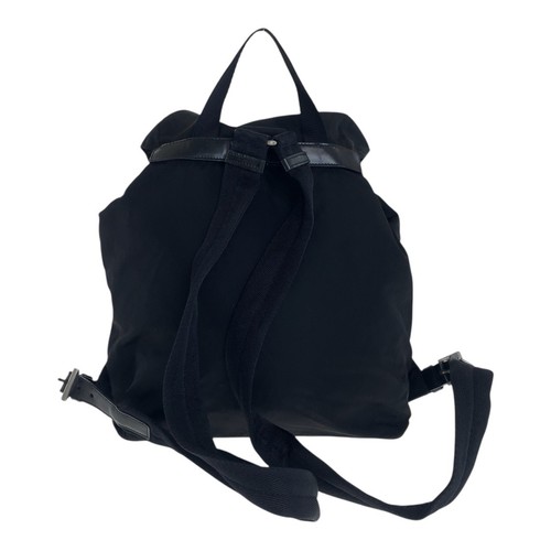 Zaino PRADA Tessuto Triangolo con Logo Zaino Nero Nero Nylon - Foto 2 di 10