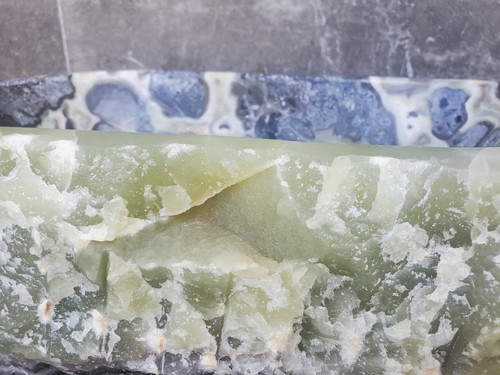 Grün und grau Onyx Stein Gefäß Badezimmer Waschbecken, 16,5 x 11 Zoll über Theke - Bild 13 von 23