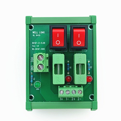 DIN Rail Mount 2 Position Switch DC Power Distribution Strip Module Fuse Splitte - Picture 5 of 9