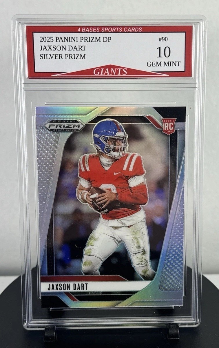 2025 Panini Prizm DP Jaxson Dart Giants Rookie Silver Prizm #90