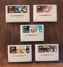 Super Mario Kart, Flashback, Striker, Aladdin, Starwing Nintendo Super NES)